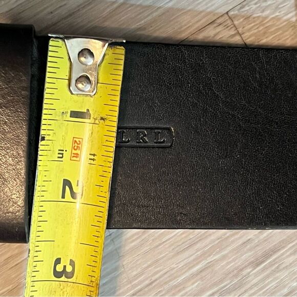 Vtg New Ralph Lauren wide leather belt Tooled Braid Brass buckle Boho Western L - Picture 13 of 16